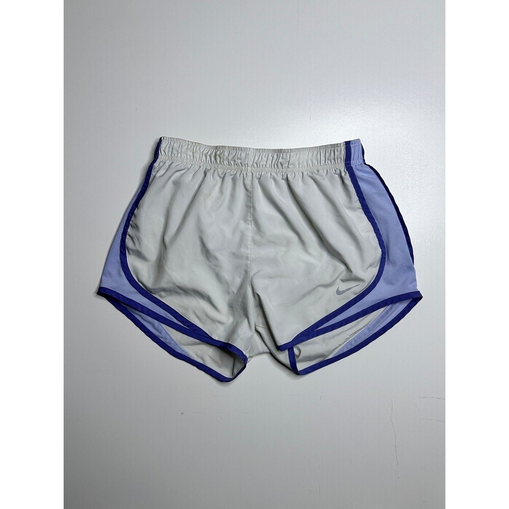 Nike Dri-FIT Running Shorts White Blue Side Panel Size S